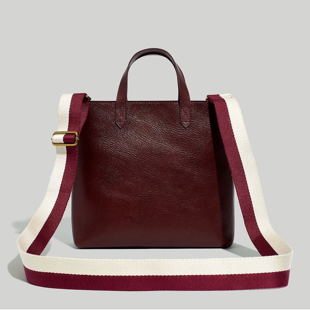 Madewell The Zip-Top Transport Crossbody: Colorblock Webbing Strap Edition